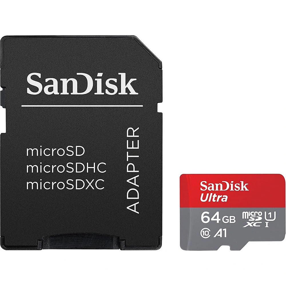Card Memorie microSDXC SanDisk Ultra Android A1, 64Gb, Clasa 10 / UHS-1 U1, Cu Adaptor SDSQUAB-064G-GN6MA