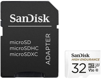 Card Memorie microSDHC SanDisk High Endurance, 32Gb, Clasa 10 / UHS-1 U3, Cu Adaptor SDSQQNR-032G-GN6IA