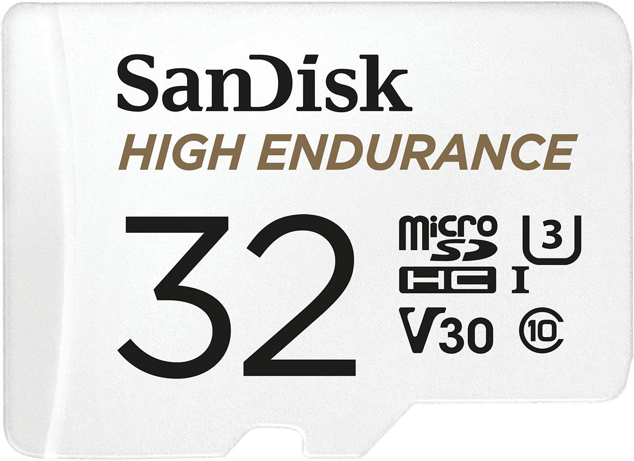 Card Memorie microSDHC SanDisk High Endurance, 32Gb, Clasa 10 / UHS-1 U3, Cu Adaptor SDSQQNR-032G-GN6IA