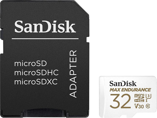 Card Memorie microSDHC SanDisk MAX Endurance, 32Gb, Clasa 10 / UHS-1 U3, Cu Adaptor SDSQQVR-032G-GN6IA