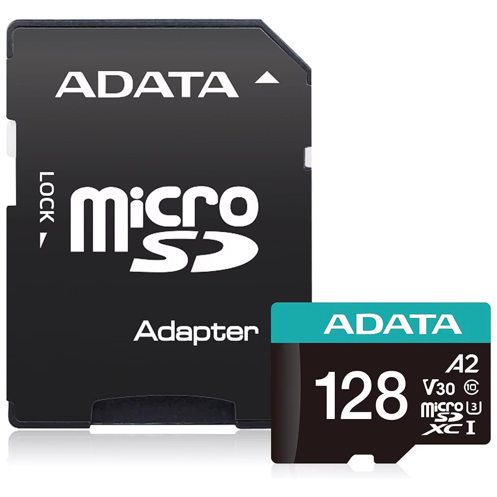 Card Memorie microSDXC Adata Premier Pro, 128GB, Clasa 10 / UHS-1 U3, Cu Adaptor AUSDX128GUI3V30SA2-RA1
