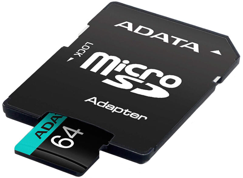 Card Memorie microSDXC Adata Premier Pro, 64Gb, Clasa 10 / UHS-1 U3, Cu Adaptor AUSDX64GUI3V30SA2-RA1
