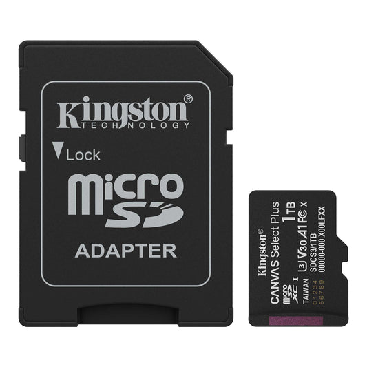Card Memorie microSDXC Kingston Canvas Select Plus Android A1, 1TB, Clasa 10 / UHS-1 U3, Cu Adaptor SDCS3/1TB