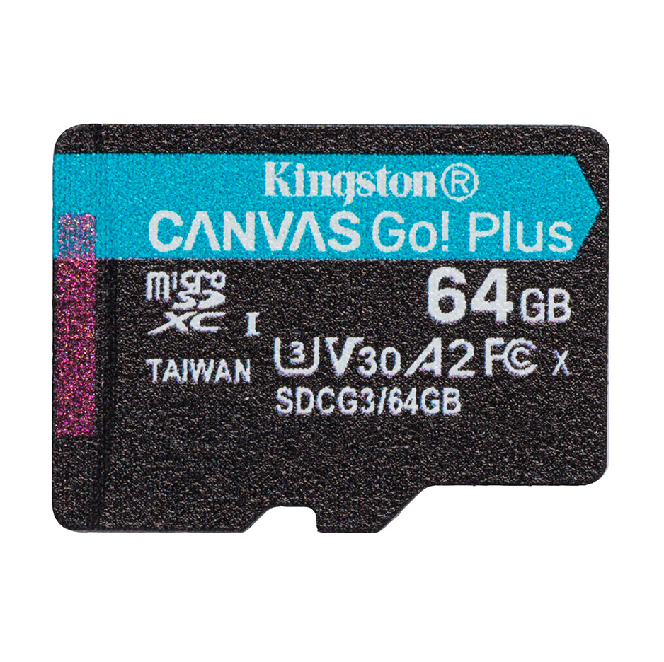 Card Memorie microSDXC Kingston Canvas Go Plus, 64Gb, Clasa 10 / UHS-1 U3 SDCG3/64GBSP