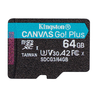 Card Memorie microSDXC Kingston Canvas Go Plus, 64Gb, Clasa 10 / UHS-1 U3 SDCG3/64GBSP