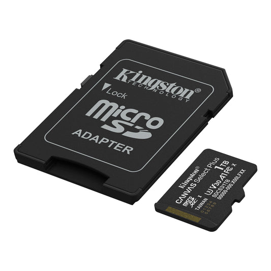 Card Memorie microSDXC Kingston Canvas Select Plus Android A1, 1TB, Clasa 10 / UHS-1 U3, Cu Adaptor SDCS3/1TB