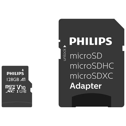 Card Memorie microSDXC Philips, 128Gb, Clasa 10 / UHS-1 U1, Cu Adaptor FM12MP45B/10
