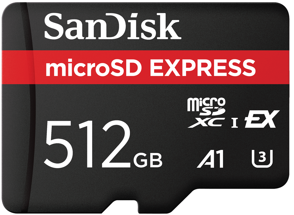 Card Memorie microSDXC SanDisk Express, 512Gb, Clasa 10 / UHS-1 U3 SDSQXFN-512G-GN4NN