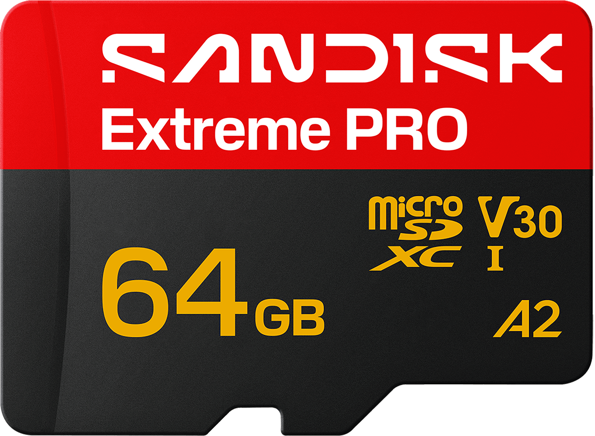 Card Memorie microSDXC SanDisk Extreme Pro A2, 64Gb, Clasa 10 / UHS-1 U3, Cu Adaptor SDSQXCU-064G-GS6MA