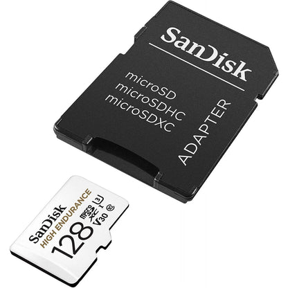 Card Memorie microSDXC SanDisk High Endurance, 128Gb, Clasa 10 / UHS-1 U3, Cu Adaptor SDSQQNR-128G-GN6IA