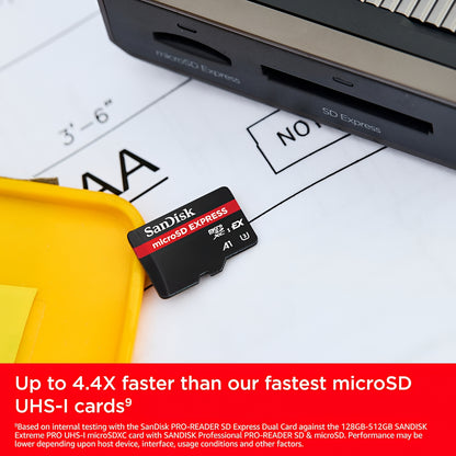 Card Memorie microSDXC SanDisk Express, 128Gb, Clasa 10 / UHS-1 U3 SDSQXFN-128G-GN4NN
