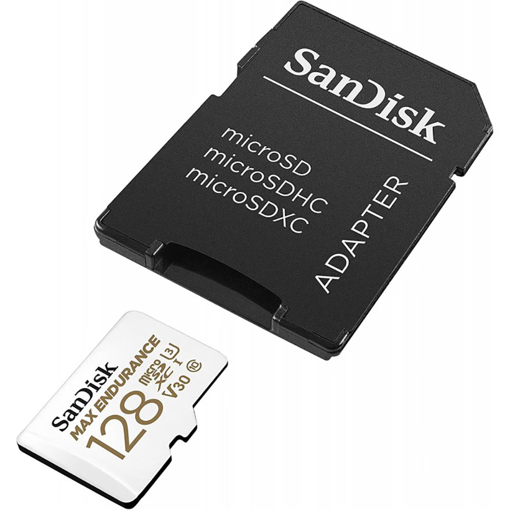 Card Memorie microSDXC SanDisk MAX Endurance, 128Gb, Clasa 10 / UHS-1 U3, Cu Adaptor SDSQQVR-128G-GN6IA