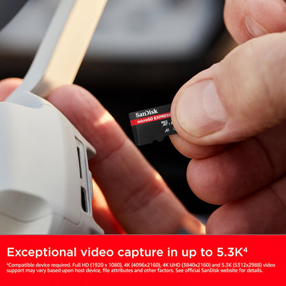 Card Memorie microSDXC SanDisk Express, 128Gb, Clasa 10 / UHS-1 U3 SDSQXFN-128G-GN4NN