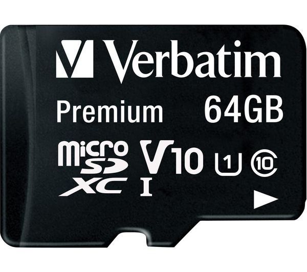 Card Memorie microSDXC Verbatim, 64Gb, Clasa 10 / UHS-1 U1, Cu Adaptor