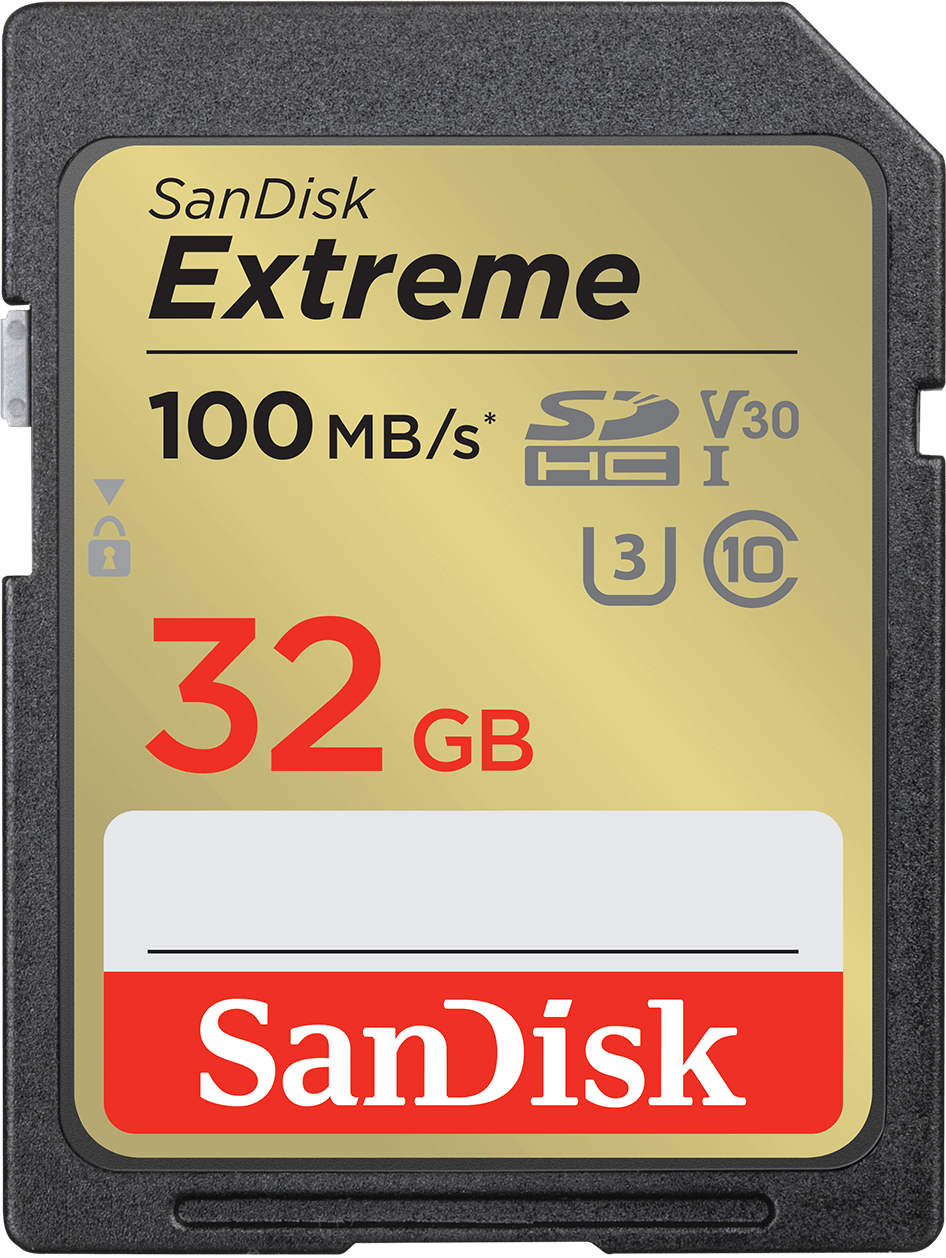 Card Memorie SDHC SanDisk Extreme, 32Gb, Clasa 10 / UHS-1 U3 SDSDXVT-032G-GNCIN
