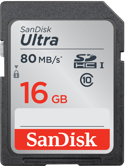 Card Memorie SDHC SanDisk Ultra, 16Gb, Clasa 10 SDSDUNC-016G-GN6IN
