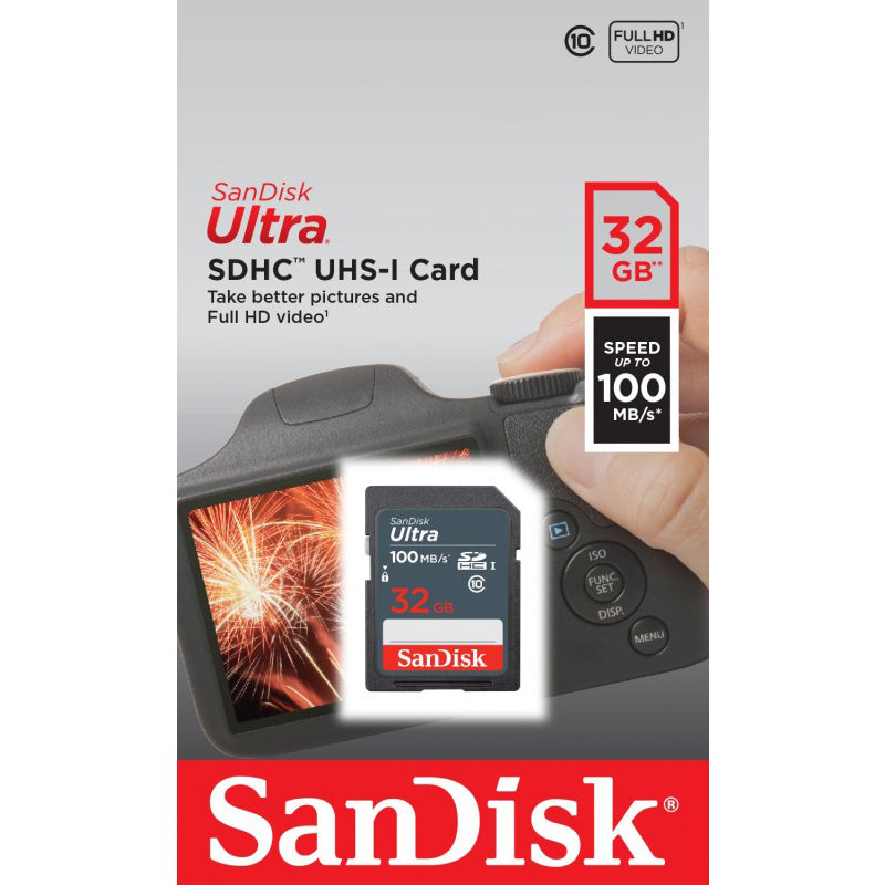 Card Memorie SDHC SanDisk Ultra, 32Gb, Clasa 10 SDSDUNR-032G-GN3IN