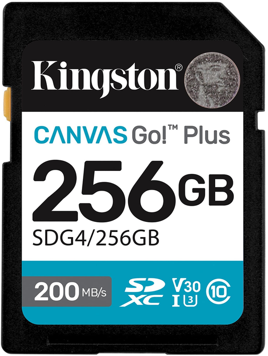 Card Memorie SDXC Kingston Canvas Go Plus, 256Gb, Clasa 10 / UHS-1 U3 SDG4/256GB