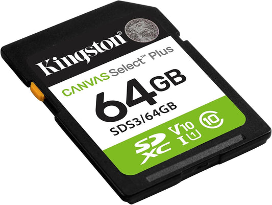 Card Memorie SDXC Kingston Canvas Select Plus, 64Gb, Clasa 10 / UHS-1 U1 SDS3/64GB