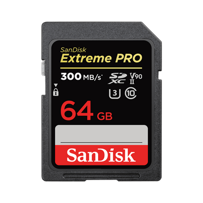 Card Memorie SDXC SanDisk Extreme Pro, 64Gb, Clasa 10 / UHS-1 U3 SDSDXXU-064G-GN4IN