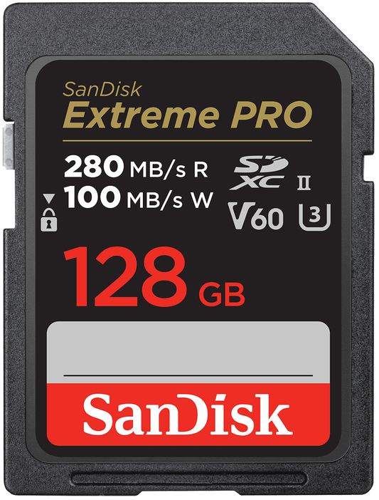 Card Memorie SDXC SanDisk Extreme Pro, 128Gb, Clasa 10 / UHS-2 U3 SDSDXEP-128G-GN4IN