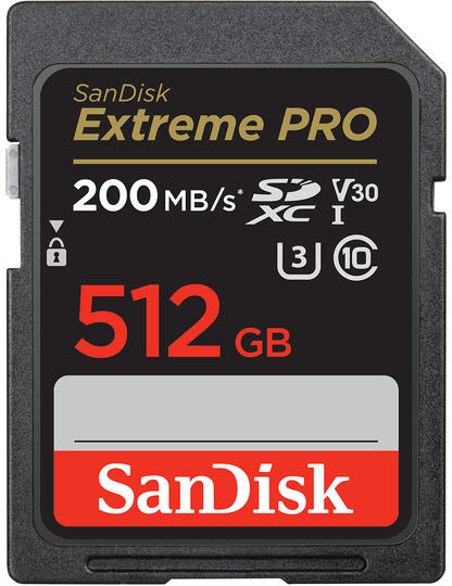 Card Memorie SDXC SanDisk Extreme Pro, 512Gb, Clasa 10 / UHS-1 U3 SDSDXXD-512G-GN4IN