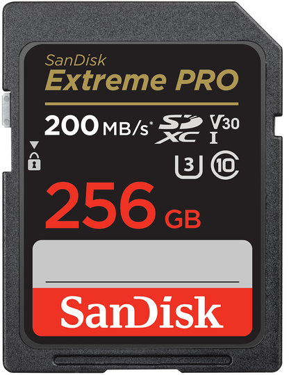 Card Memorie SDXC SanDisk Extreme Pro, 256Gb, Clasa 10 / UHS-1 U3 SDSDXXD-256G-GN4IN