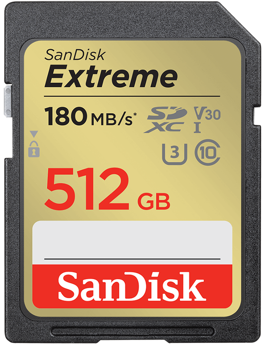Card Memorie SDXC SanDisk Extreme, 512Gb, Clasa 10 / UHS-1 U3 SDSDXVV-512G-GNCIN