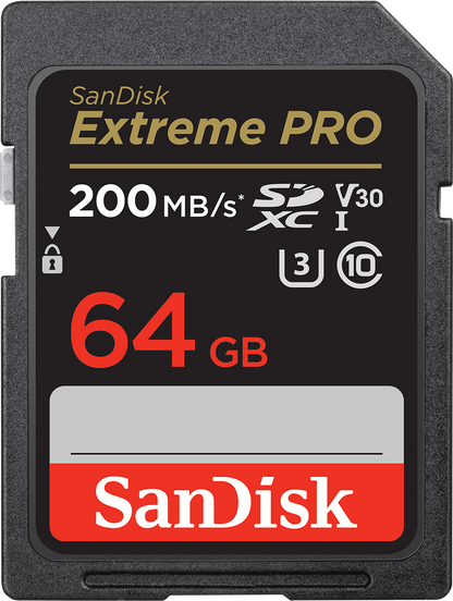 Card Memorie SDXC SanDisk Extreme Pro, 64Gb, Clasa 10 / UHS-1 U3 SDSDXXU-064G-GN4IN