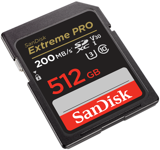Card Memorie SDXC SanDisk Extreme Pro, 512Gb, Clasa 10 / UHS-1 U3 SDSDXXD-512G-GN4IN