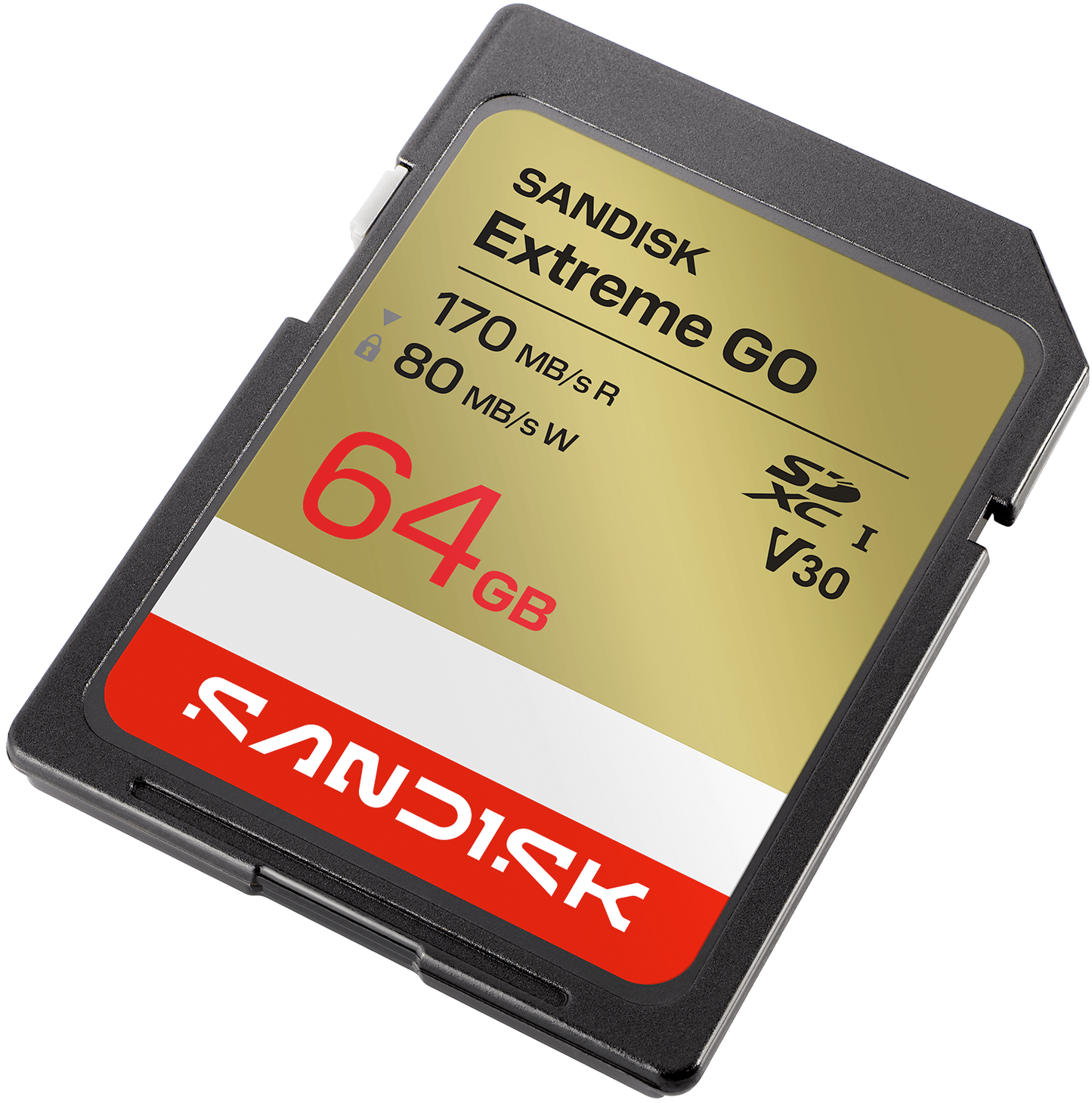 Card Memorie SDXC SanDisk Extreme Go, 64Gb, Clasa 10 / UHS-1 U1 SDSDXGN-064G-GNCIN