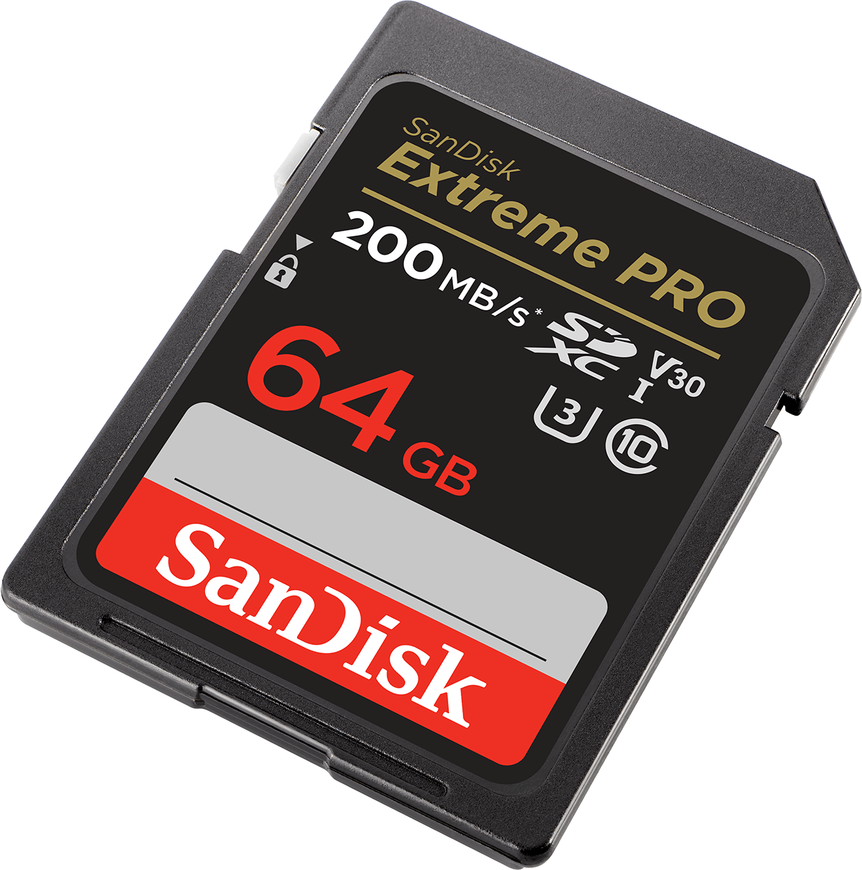 Card Memorie SDXC SanDisk Extreme Pro, 64Gb, Clasa 10 / UHS-1 U3 SDSDXXU-064G-GN4IN