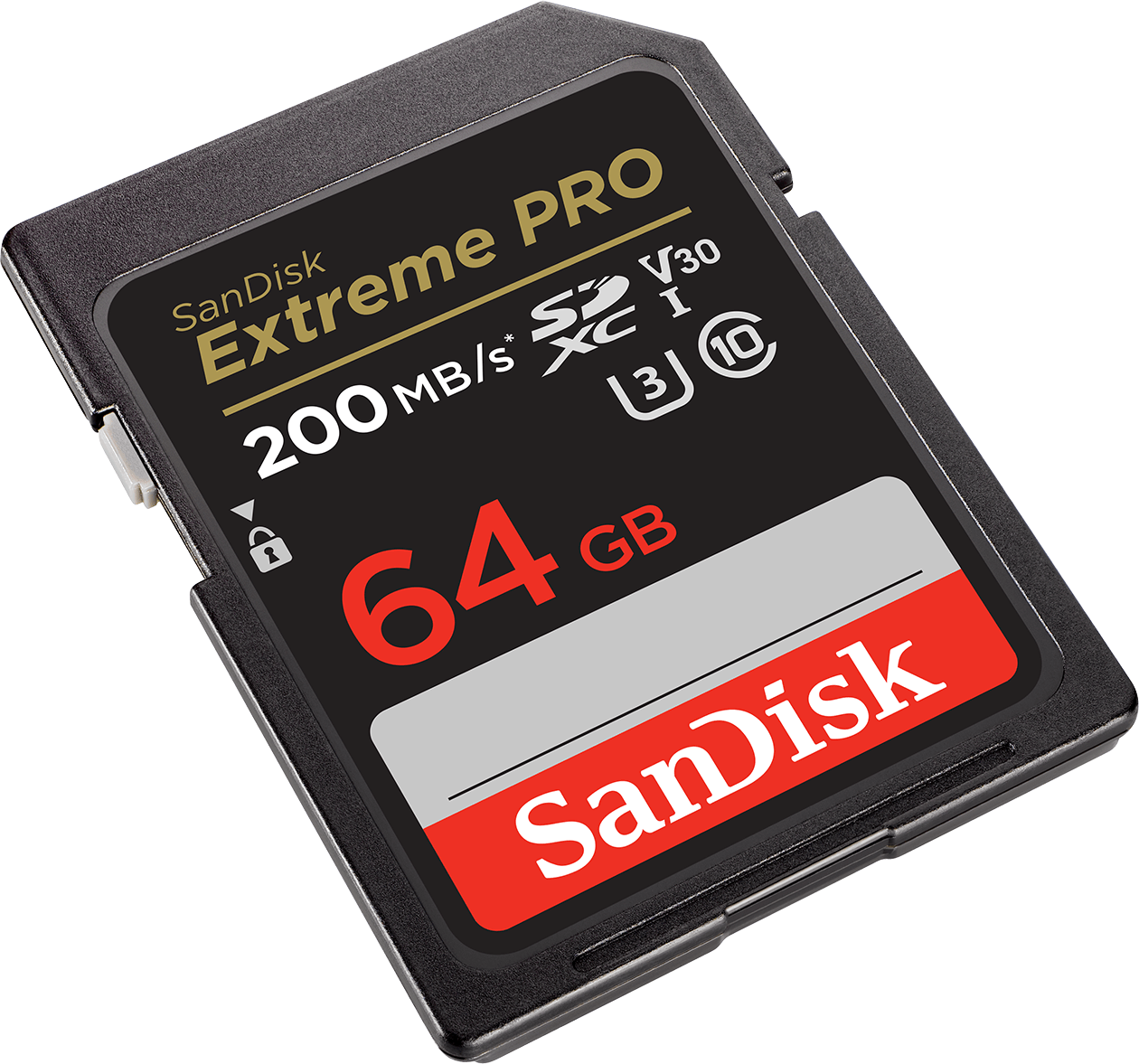 Card Memorie SDXC SanDisk Extreme Pro, 64Gb, Clasa 10 / UHS-1 U3 SDSDXXU-064G-GN4IN