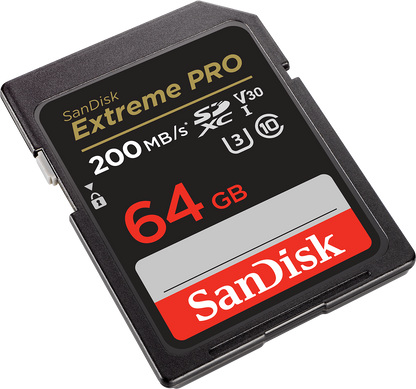 Card Memorie SDXC SanDisk Extreme Pro, 64Gb, Clasa 10 / UHS-1 U3 SDSDXXU-064G-GN4IN