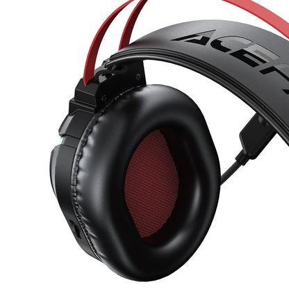 Casti Gaming 3.5mm Acefast H16, RGB, 2m, Negre