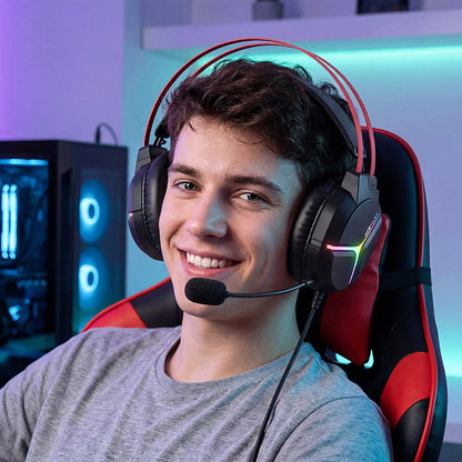 Casti Gaming 3.5mm Acefast H16, RGB, 2m, Negre