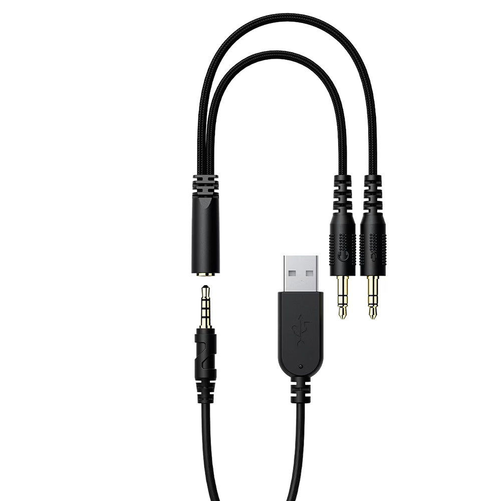 Casti Gaming 3.5mm Acefast H16, RGB, 2m, Negre