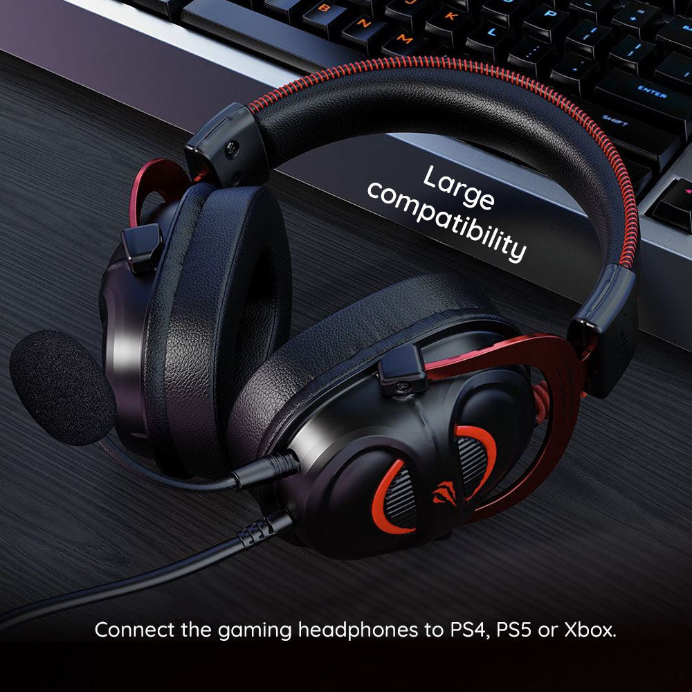 Casti Gaming 3.5mm HAVIT H2002E Pro, 2m, Negre