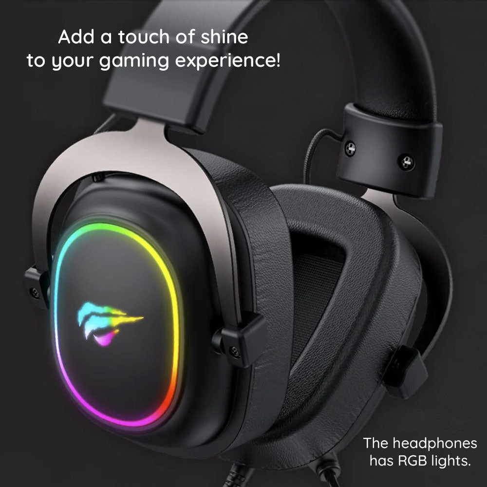 Casti Gaming 3.5mm HAVIT H2002P, 2m, Negre