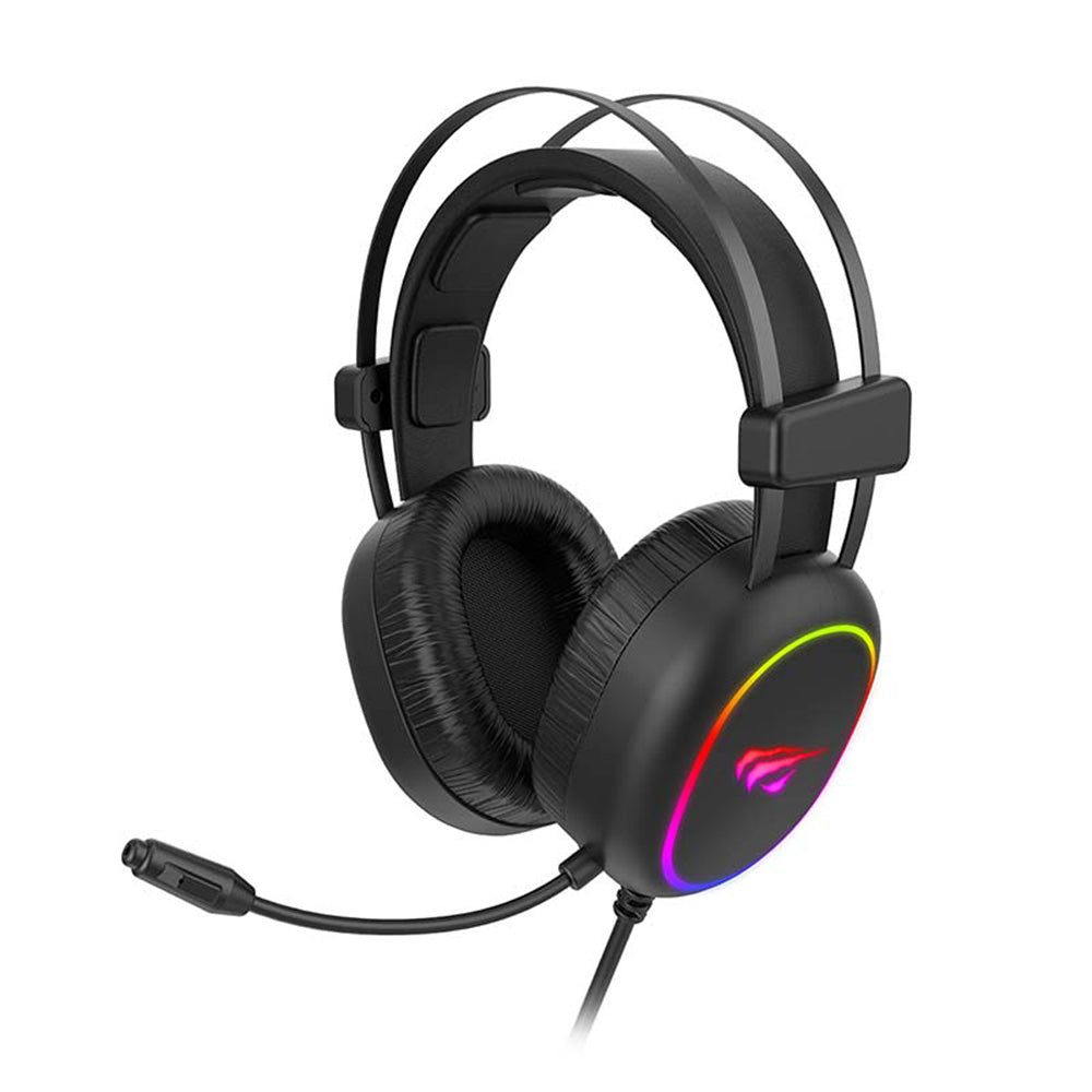 Casti Gaming 3.5mm HAVIT H2016d, RGB, 2m, Negre