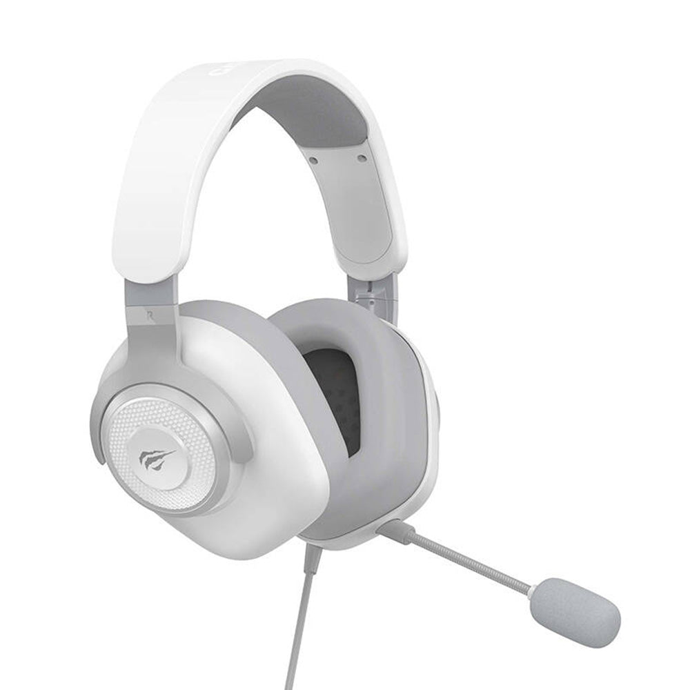 Casti Gaming 3.5mm HAVIT H2230d, 1.8m, Albe