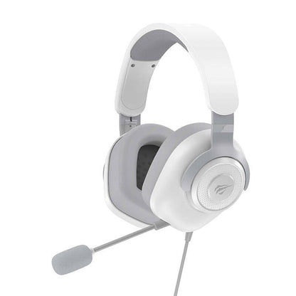 Casti Gaming 3.5mm HAVIT H2230d, 1.8m, Albe