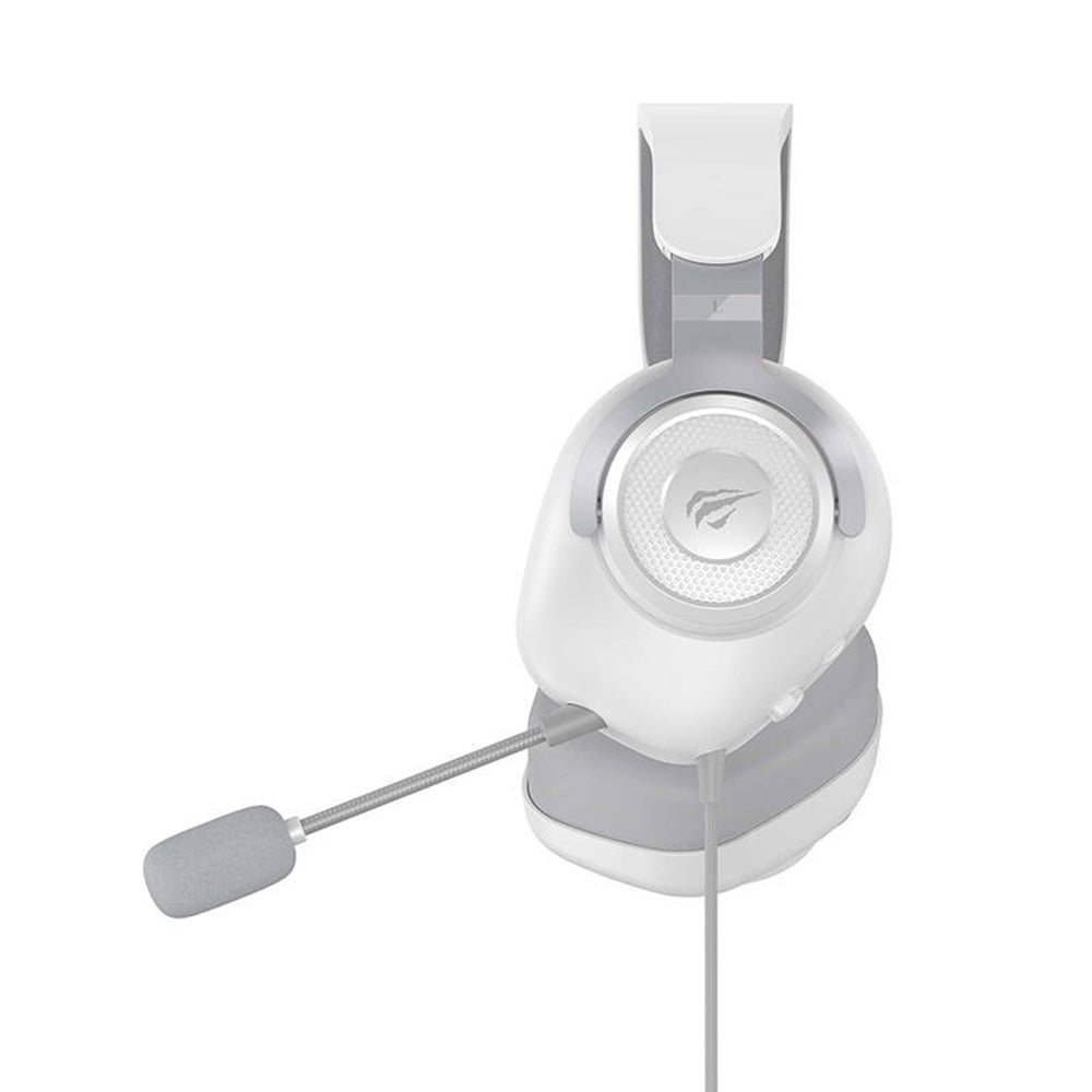 Casti Gaming 3.5mm HAVIT H2230d, 1.8m, Albe