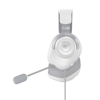Casti Gaming 3.5mm HAVIT H2230d, 1.8m, Albe