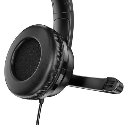 Casti Gaming 3.5mm HOCO W103, Negre