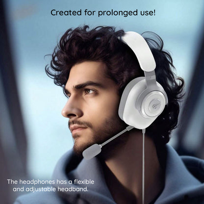 Casti Gaming USB HAVIT H2230U, 1.8m, Albe