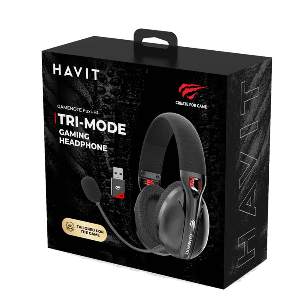 Casti Gaming Wireless HAVIT Fuxi-H3, Gri