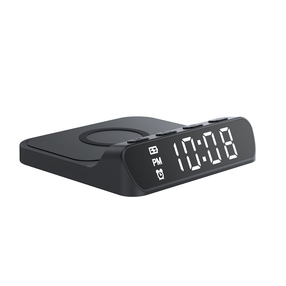 Ceas Digital HAVIT W3031 cu Incarcare Wireless QI, Negru