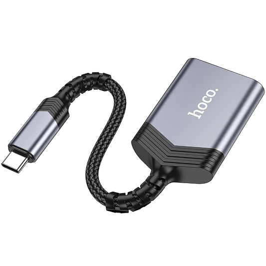 Cititor Card Lightning HOCO UA25, SD - microSD, Gri