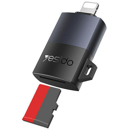 Cititor Card Lightning Yesido GS38, microSD, Gri, Resigilat